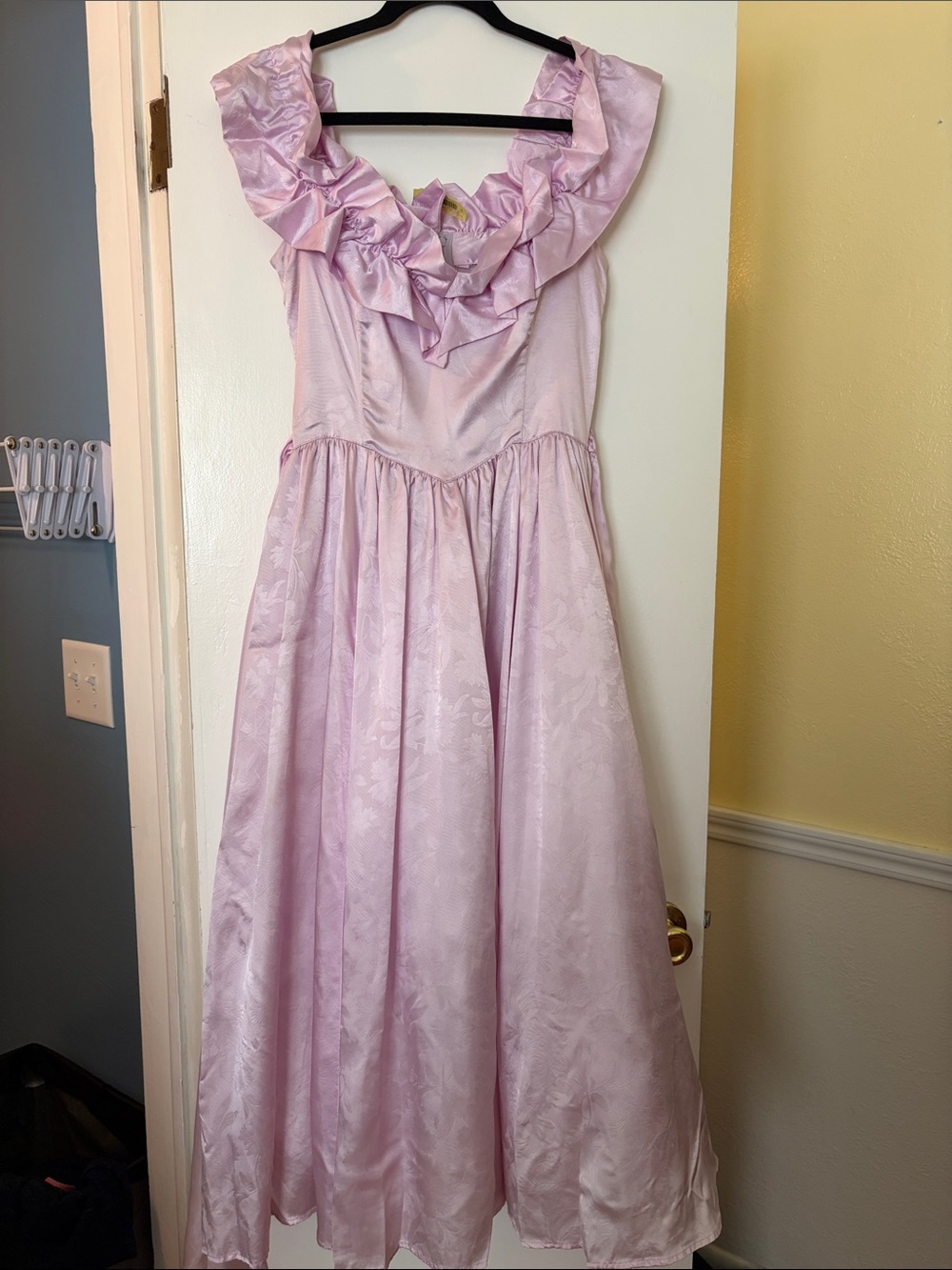 Lavender ruffle Gunne Sax 80s dress